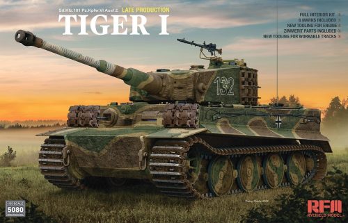 RFM5080 Tigris I, Sd.Kfz.181 Pz.Kpfw.VI Ausf.E Tiger I Late Production 1/35 harckocsi makett