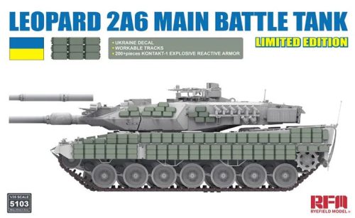 RFM5103 Leopard 2A6 Main Battle Tank Limited Edition 1/35 harckocsi makett