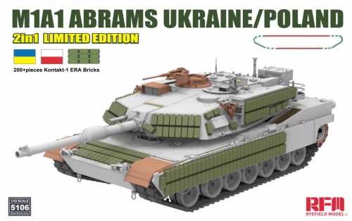 RFM5106 M1A1 Abrams Ukraine/Poland 2in1 Limited Edition 1/35 harckocsi makett
