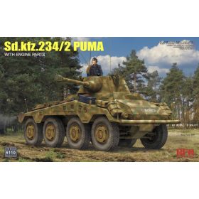   RFM5110 German Sd.Kfz.234/2 PUMA with Engine Parts 1/35 harcjármű makett