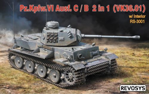 RS3001 German Pz.Kpfw.VI Ausf C/ B(VK36.01) 2 in 1 w/ interior - belső térrel 1/35 harckocsi 
