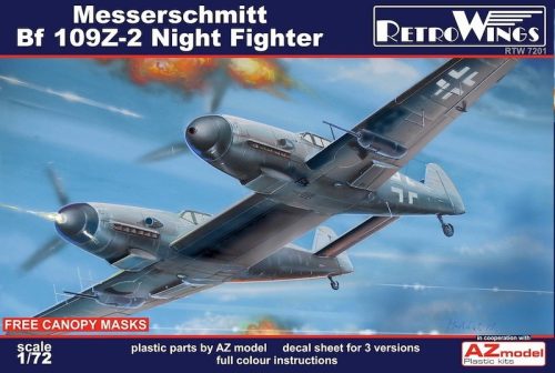 RTW7201 Messerschmitt Bf 109Z-2 Night Fighter repülőgép makett 1/72