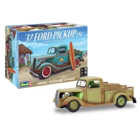   Revell 14516 37 Ford Pickup with surfboard 2N1 1/25 (14516) autó makett