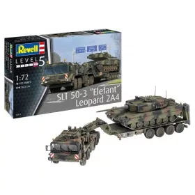   Revell 3311 Faun SLT 50-3 "Elefant" + Leopard 2A4 /1/72/ (3311) katonai jármű makett