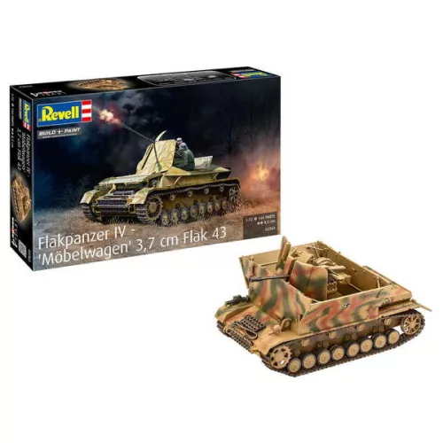 Revell 3363 Flakpanzer IV "Möbelwagen" 3.7cm Flak 43 1/72 (03363) harckocsi makett