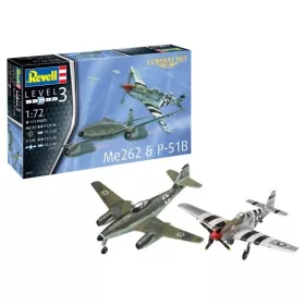   Revell 3711 Combat Set Me262 & P-51B 1/72 (3711) repülőgép makett
