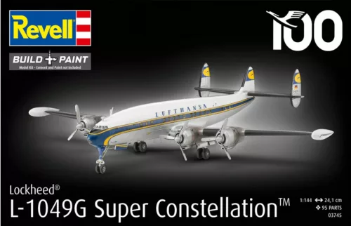Revell 3745 Lufthansa 100 L1049G Super Constellation 1/144 (03745) repülőgép makett
