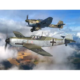   Revell 3770 Combat Set Messerschmitt Bf109E & Junkers Ju87B Stuka 1/144 (03770) repülőgép makett