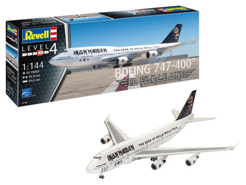 Revell 3780 Boeing 747-400 "Ed Force One" 1/144 (03780) repülőgép makett