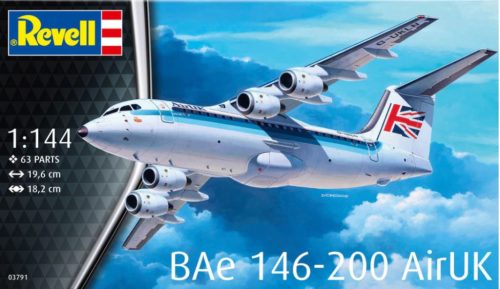 Revell 3791 Bae 146-200 (RJ85) 1/144 (03791) repülőgép makett