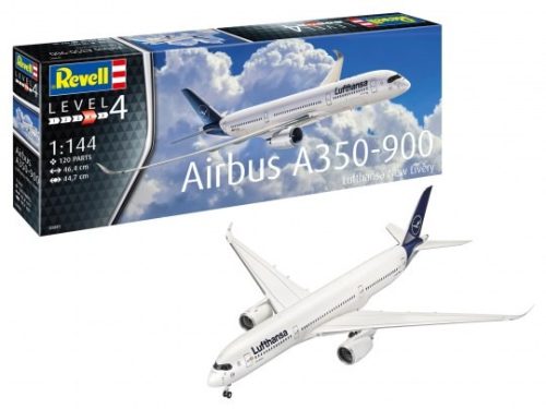 Revell 3881 Airbus A350-900 Lufthansa New Livery 1/144 (3881) repülőgép makett