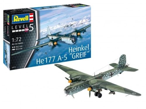 Revell 3913 Heinkel He177 A-5 Greif 1/72 (3913) repülőgép makett