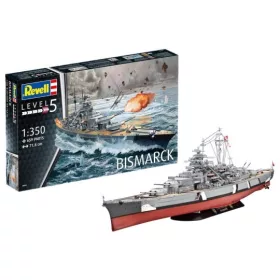 Revell 5040 Battleship Bismarck 1/350 (5040) hajó makett