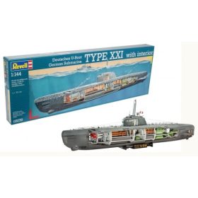   Revell 5078 German U-Boot Type XXI with interior 1/144 (5078) tengeralattjáró makett