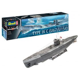   Revell 5166 German Submarine Type IX C 1/72 (5166) tengeralattjáró makett