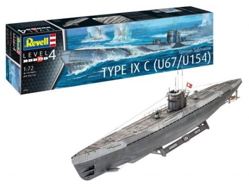 Revell 5166 German Submarine Type IX C 1/72 (5166) tengeralattjáró makett