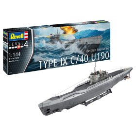   Revell 5167 German Submarine Type IX C/40 (U190) 1/144 (05167) tengeralattjáró makett