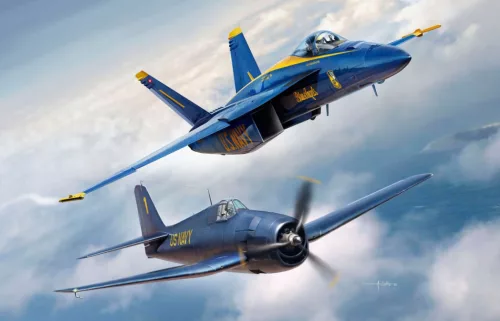 Revell 5613 F/A-18E Super Hornet & F6F-5 Hellcat 1/72 (05613) repülőgép makett