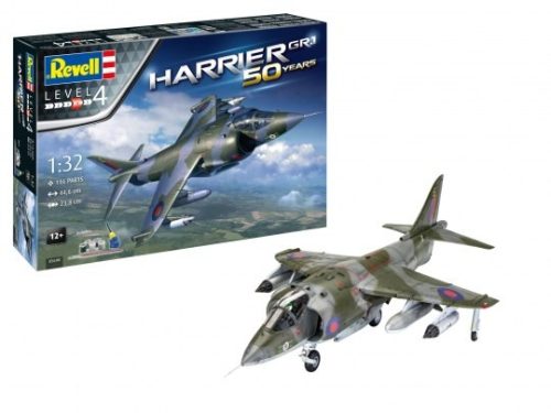 Revell 5690 Gift Set Hawker Harrier GR Mk.1 1/32 (5690) repülőgép makett