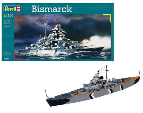 Revell 5802 Bismarck 1/1200 (5802) hajó makett