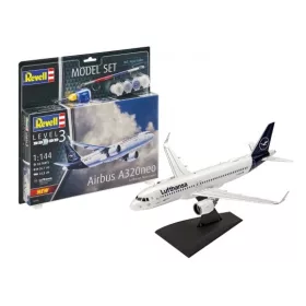   Revell 63942 Modell Set Airbus A320 Neo Lufthansa 1/144 (63942) repülőgép makett