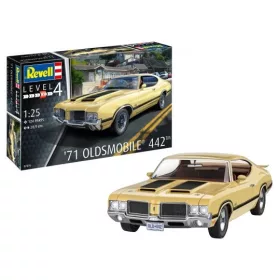   Revell 7695 71 Oldsmobile 442 Coupé 1/25 (07695) autó makett