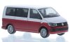 Rietze 11662 Volkswagen Transporter T6, rövid, ezüst/piros (250824) (H0)