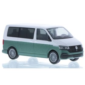   Rietze 11674 Volkswagen Transporter T6.1, rövid, ezüst/ metálzöld (250832) (H0)