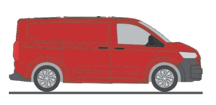 Rietze 11711 Volkswagen Transporter KR T7, dobozos, piros (H0)
