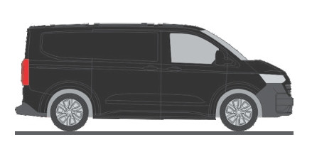 Rietze 11712 Volkswagen Transporter KR T7, dobozos, metál színben - fekete (H0)