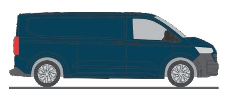 Rietze 11716 Volkswagen Transporter LR T7, dobozos, kék (H0)