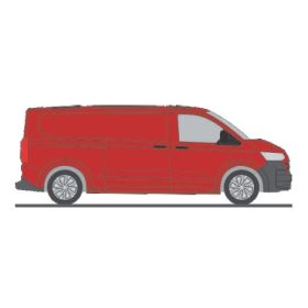   Rietze 11718 Volkswagen Transporter LR T7, dobozos, piros (H0)