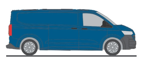 Rietze 11729 Volkswagen e-Transporter LR T7, dobozos, metál színben - kék (H0)