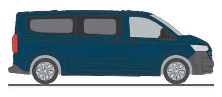 Rietze 11732 Volkswagen e-Transporter LR T7, busz, kék (H0)