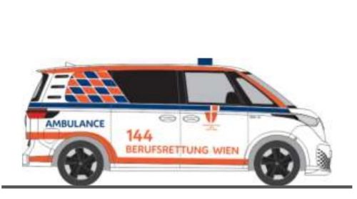 Rietze 51404 Volkswagen ID. Buzz People, Berufsrettung Wien (H0)
