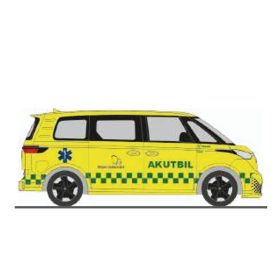   Rietze 51409 Volkswagen ID. Buzz People, Falck - Akutbil (H0)