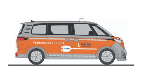 Rietze 51410 Volkswagen ID. Buzz People, Verkehrsaufsicht Leipzig (H0)