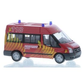   Rietze 52538 Ford Transit HD Bus 2006, tűzoltó, Feuerwehr Würenlingen (248221) (H0)