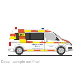   Rietze 53703 Volkswagen Transporter T6 Bus, Einsatzleitung Aicher Ambulanz (264950) (H0)