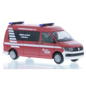   Rietze 53723 Volkswagen Transporter T6, Feuerwehr Bochum C-Dienst (255039) (H0)