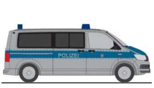 Rietze 53729 Volkswagen Transporter T6 Bus, Polizei Nordrhein-Westfalen (H0)