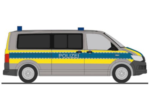 Rietze 53736 Volkswagen Transporter T6 Bus, Polizei Niedersachsen (H0)
