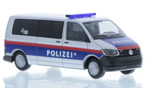 Rietze 53740 Volkswagen Transporter T6 LR, Polizei (AT) (250876) (H0)