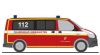 Rietze 53757 Volkswagen Transporter T6 Bus, Feuerwehr Weingarten (H0)