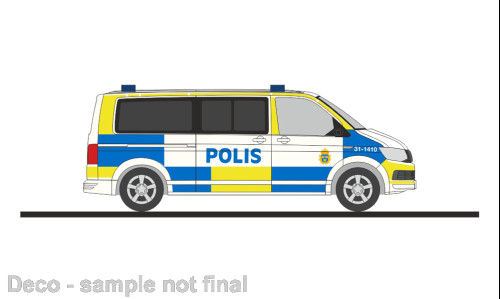 Rietze 53807 Volkswagen Transporter T6 Bus, Polis (SE) (264912) (H0)