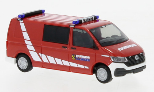 Rietze 53854 Volkswagen Transporter T6.1, Feuerwehr Illingen (261021) (H0)