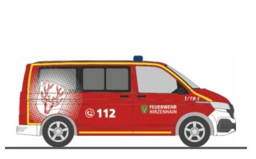 Rietze 53917 Volkswagen Transporter T6.1, Feuerwehr Hirzenhain (H0)