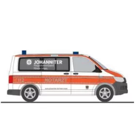   Rietze 53920 Volkswagen Transporter T6, Notarzt Johanniter RV (H0)