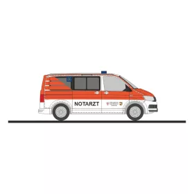   Rietze 53933 Volkswagen Transporter T6, Notarzt Rettungsdienst Halle/Saale (H0)