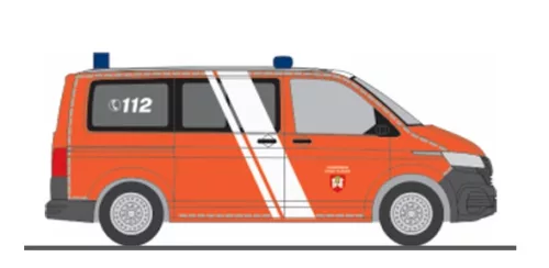 Rietze 53947 Volkswagen Transporter T6.1, Feuerwehr Plauen (H0)